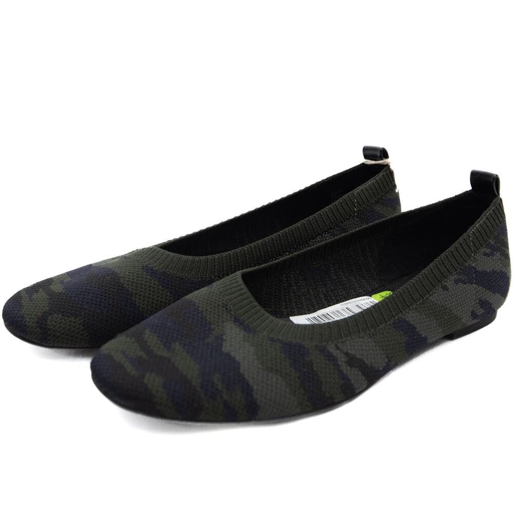 New Sanctuary Knit Social Camo Ballet Flats Size 6